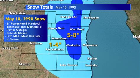 Remember The May 1990 Snowstorm Up To 8” Of Snow In Se Wisconsin