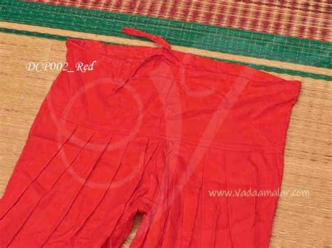 Salwar Pant Red Bharatanatyam Dance Practice Ready In Stock 32 Size