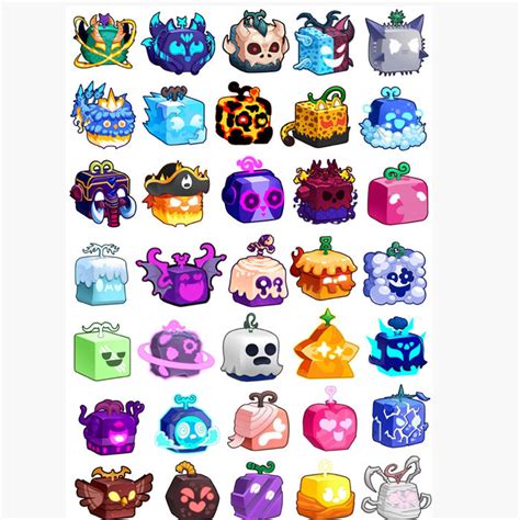 Sticker Blox Fruit ảnh Dán Game Blox Fruit Có 2 Mẫu Lựa Chọn Các Loại