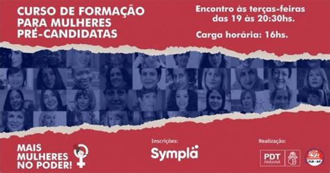 Curso De Formação De Mulheres Pré Candidatas Do Pdt Ii Online Sympla