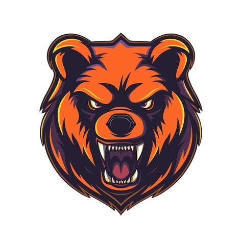 Premium Vector Angry Bear Head Mascot Vector For Esports Team Logo