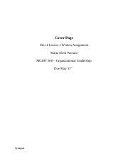 Unit Lesson Written Assignment Docx Cover Page Unit Lesson