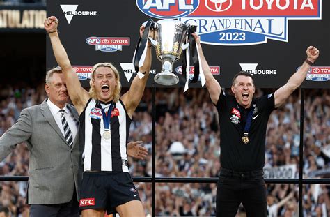 Afl Grand Final 2023 Collingwood Coach Craig Mcrae Announces Birth Of