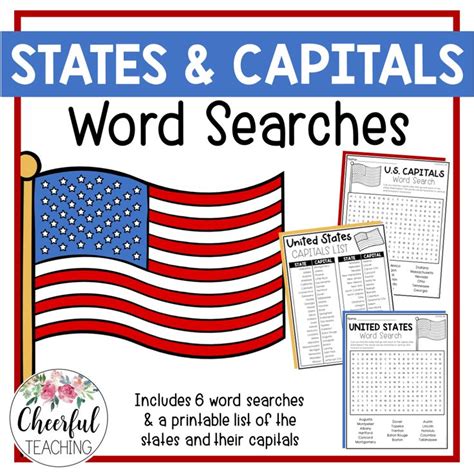 States And Capitals Word Search