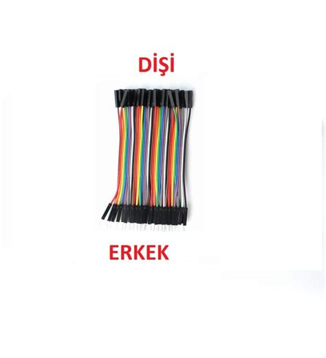 Jumper Kablo Erkek Dişi 10 cm 40 Adet