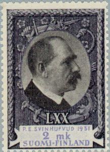 Stamp 70th Birthday Of Pehr Evind Svinhufvud President 1931 1937