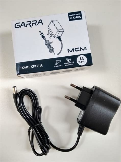 Fonte Garra 12v 1a Pino Mcm 1336 Cftv Fita Led Rico Variedades