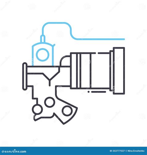 Dslr Camera Line Icon Outline Symbol Vector Illustration Concept