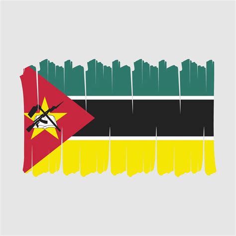 Mozambique Flag Brush 18737743 Vector Art At Vecteezy