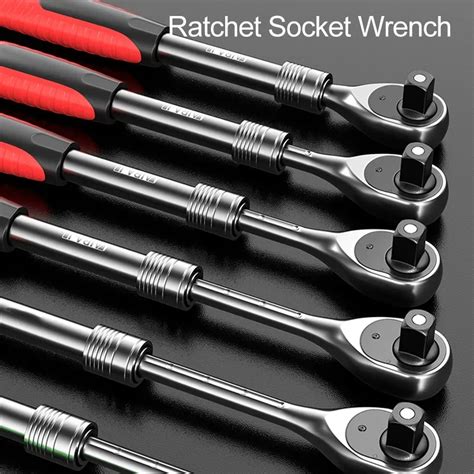 72 Teeth 1 4 1 2 Telescopic Socket Wrench Ratchet Spanner Cr V Quick