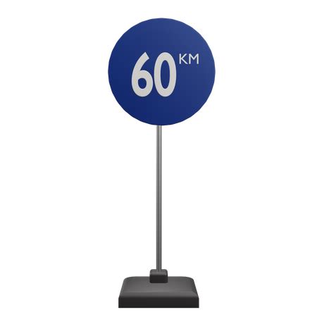 278 3D 60 Km Sign Illustrations - Free in PNG, BLEND, GLTF - IconScout