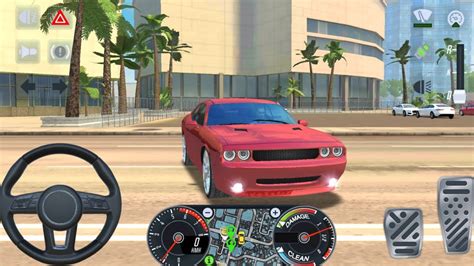 Red Dodge Challenger Luxury Car Gameplay And Walkthroughs Taxi Sim