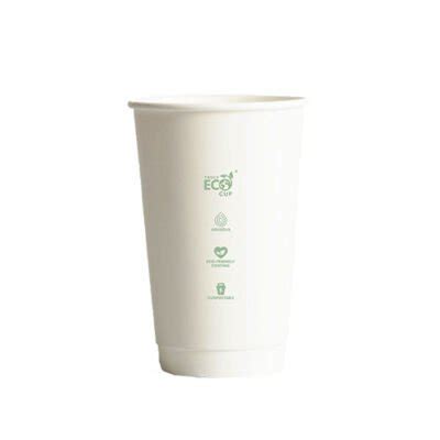 Oz Truly Eco Double Wall White Cup Ctn Foodpackaging U