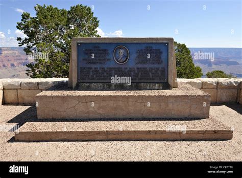 John Wesley Powell Memorial, plaque at Powell Point lookout, Grand ...