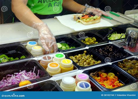 Subway Restaurant Ingredients Editorial Stock Image - Image: 38102744