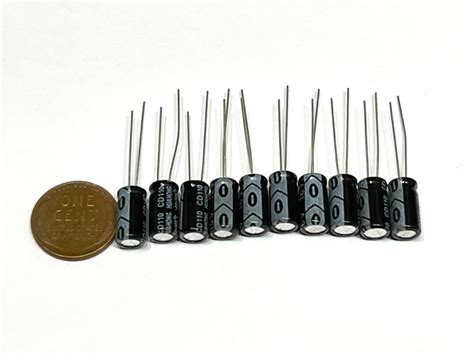 10 Pack Electrolytic Capacitor 10UF 25v 105c 5mm X 11mm Radial G454 EBay