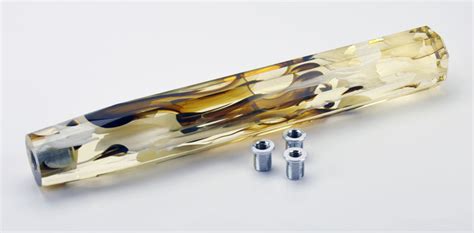 Jdm Crystal Bubble Vip Dildo Mm Gear Shift Knob Brown White Swirl Ebay