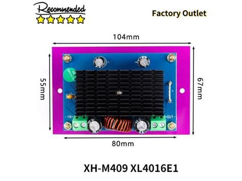 XH M409 DC Step Down Buck Module XL4016E1 DC Digital Voltage Regulator