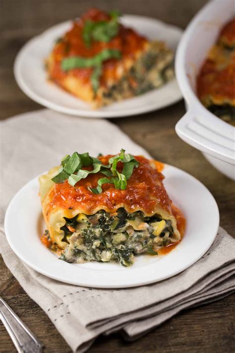 Vegan Lasagna Rolls (Oil Free)- Veggie Chick Recipes