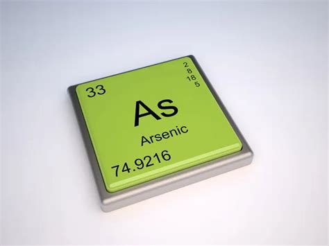 Arsen. 3D pierwiastek chemiczny układu okresowego pierwiastków ...