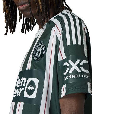 Adidas Manchester United Away Shirt 2023 2024 Adults Greenwhite