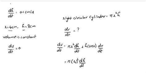 SOLVED A Potter Forms A Piece Of Clay Into A Right Circular Cylinder