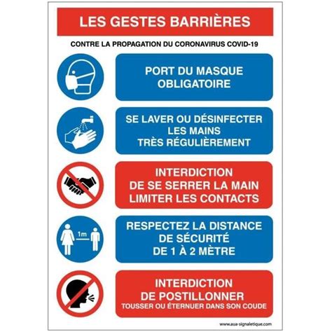 Panneau De Signalisation Les Gestes Barri Res Contre La Propagation