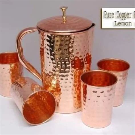 1000 Ml Hammered Copper Jug Set No Of Piece 1 At Rs 700 Piece In Moradabad Id 2853166796033