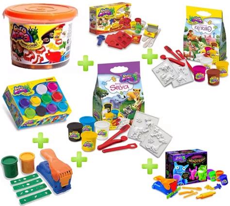 Kit Juego Fabrica De Dura Masa Super Combo Plastilina Ni Os