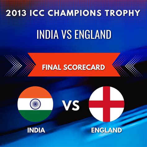 2013 Icc Champions Trophy Final Scorecard India Vs England Sports