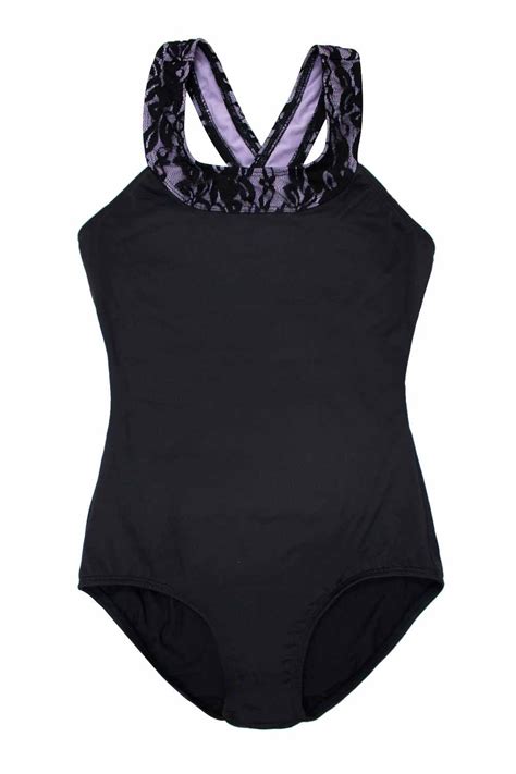 Adult Lace Halter Neck Leotard With Crisscross Straps Basic Moves