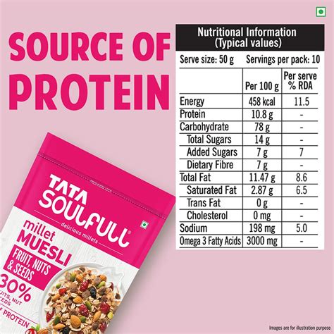 Tata Soulfull Millet Muesli Fruits Nuts And Seeds 500g