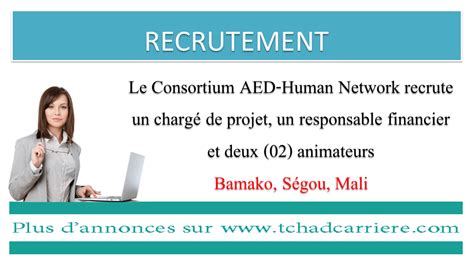 Le Consortium Aed Human Network Recrute Un Charg De Projet Un