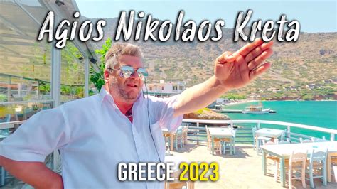 Agios Nikolaos Crete Plaka Walking Tour K Drone Shots Kreta