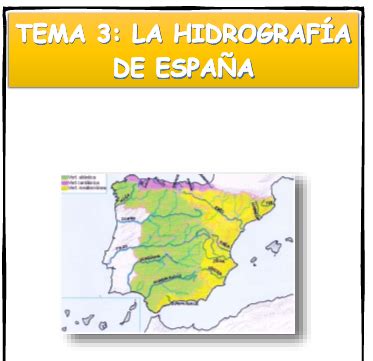 EL RINCÓN DE LAS CIENCIAS SOCIALES NSA TEMA 3 LA HIDROGRAFÍA DE ESPAÑA