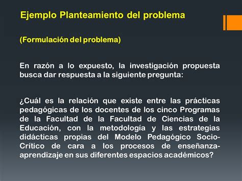 Ejemplo De Planteamiento Del Problema De Un Proyecto Guía Para Definir Y Analizar El Problema