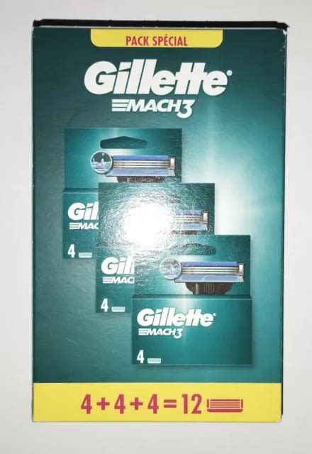 Recharges Lames De Rasoir Gillette Mach Pour Homme X Lames