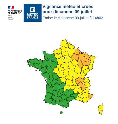 Alerte météo 11 départements placés en vigilance orange aux orages ou