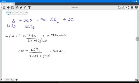 SOLVED For The Following Reaction 12 3 Grams Of Sulfur Are Allowed To