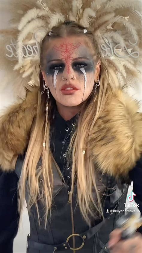 Lagertha Is A Bad B 💪🏻⚔️ ⚔️🖤viking Makeup Warrior Vikingwoman