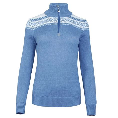 Cortina Merino Dames Trui Blauw Dalenorway