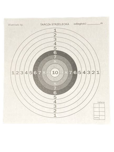 Tarcze Strzeleckie Tekturowe PRO 14x14 Cm 100 Szt Ps 200