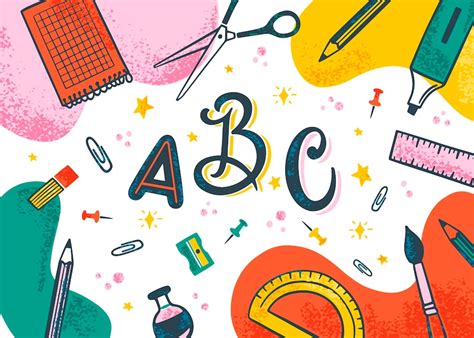 Premium Vector Hand Drawn Abc Background