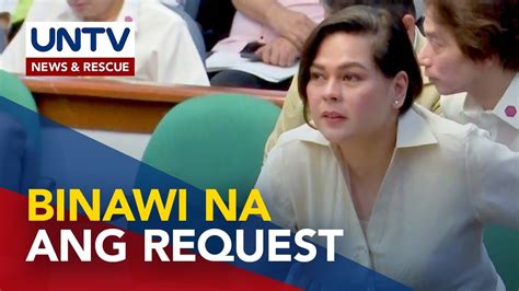 VP Sara Duterte Hindi Na Igigiit Ang Hirit Na Confidential Funds Sa