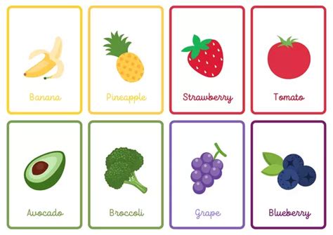 Flashcards Fruits And Vegetables Profe Social