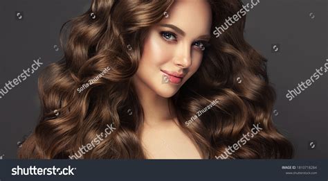 Beauty Brunette Girl Long Shiny Wavy Stock Photo Edit Now