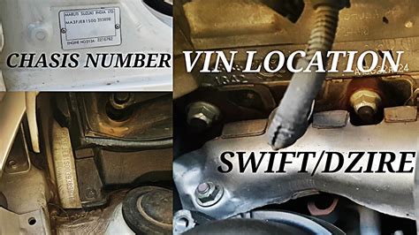 Chassis And Vin Number Location Of Swift Dzire Must Watch Youtube