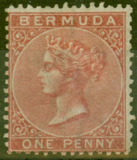 Bermuda 1865 1d Rose Red SG1 Good Mtd Mint Empirephilatelists