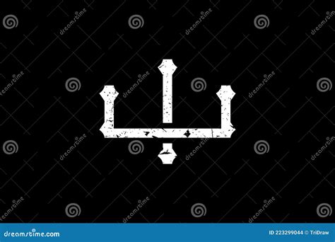 Vintage Initial Letters Iu Logo Stock Vector Illustration Of Mark