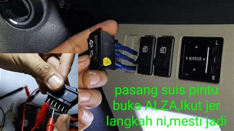 Cara Pasang Suis Central Lock Perodua Alza Centrallock Youtube